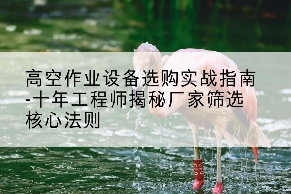 崇川剪叉式升降机厂家-高空作业设备选购实战指南-十年工程师揭秘厂家筛选核心法则