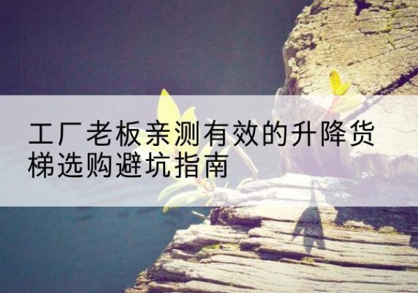 崇川升降货梯怎么选-工厂老板亲测有效的升降货梯选购避坑指南